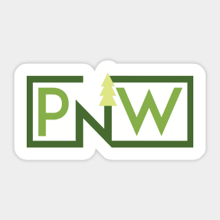 PNW - pacific northwest - color Sticker